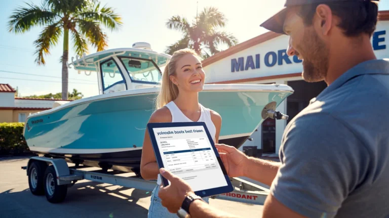 Experienced marine mechanic offering affordable outboard engine repair on a docked boat in Miami.