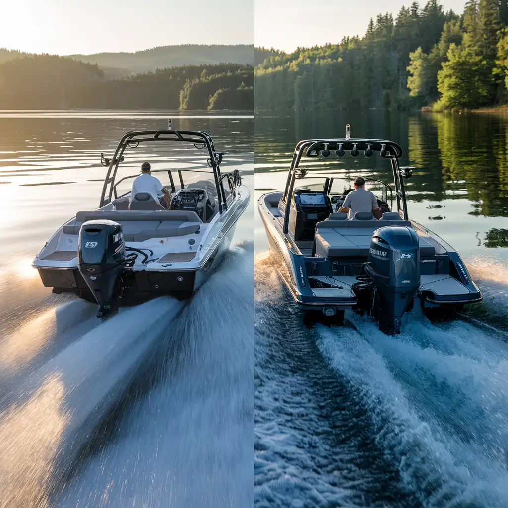 Boat engines being inspected in Miami — highlighting differences in Outboard vs. Inboard Engine repair requirements